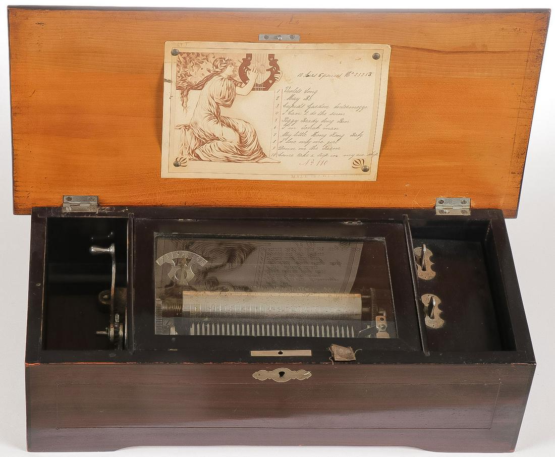 SWISS CYLINDER TABLETOP MUSIC BOX (1 of 4)