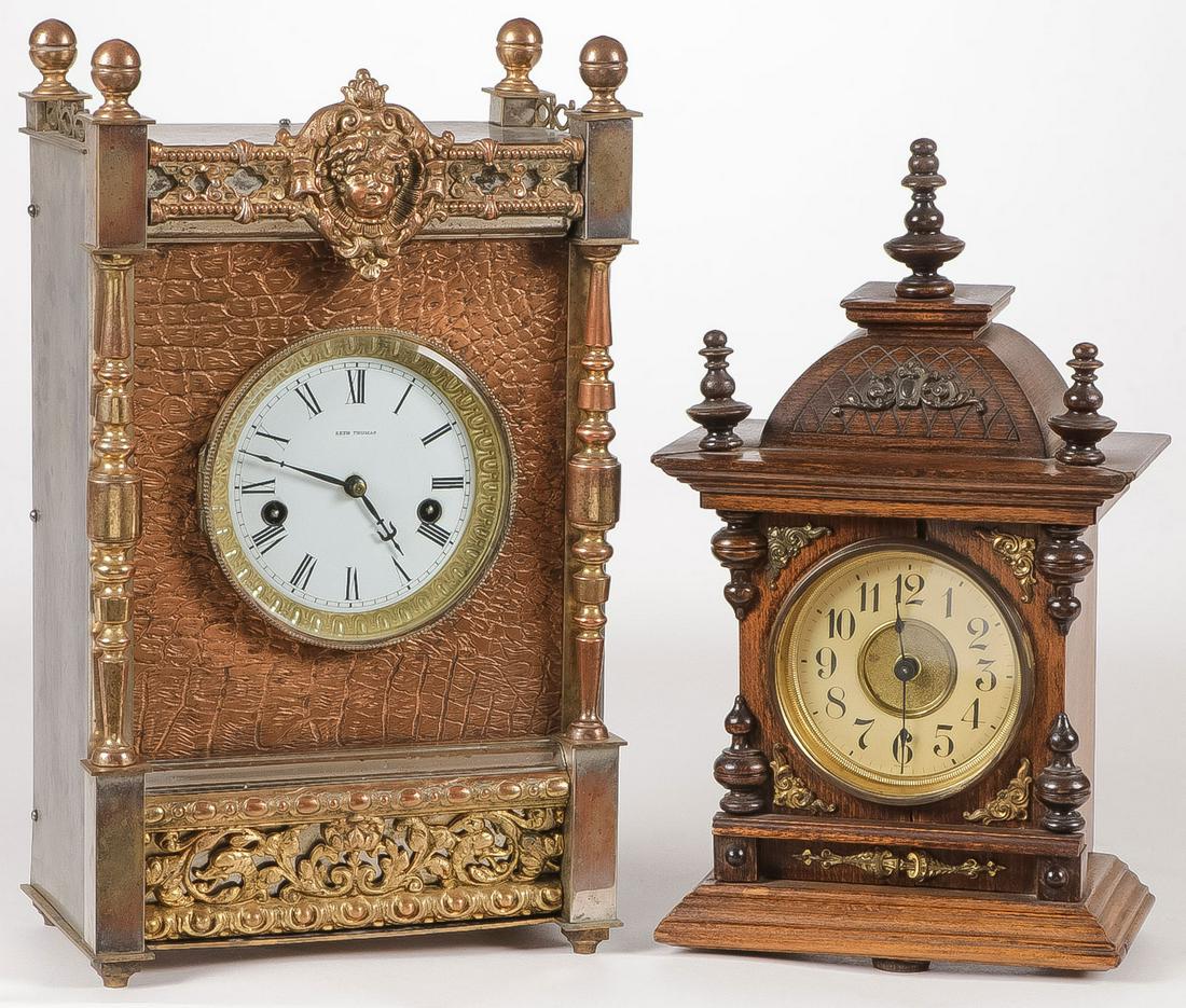 PAIR OF VINTAGE MANTLE CLOCKS (1 of 2)