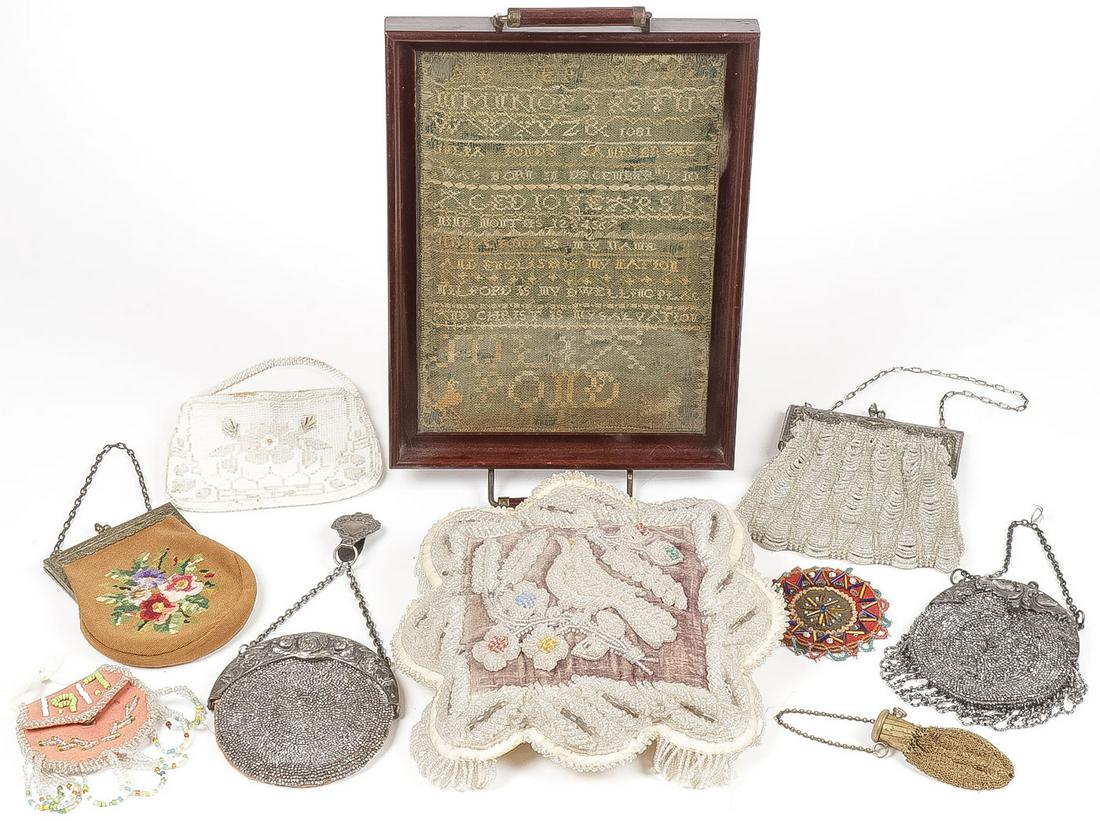 Interesting Bead And Needlepoint Group Auction
