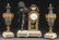 660: FRENCH LOUIS XVI STYLE FIGURAL CLOCK GARNITURE