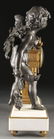 660: FRENCH LOUIS XVI STYLE FIGURAL CLOCK GARNITURE - 5