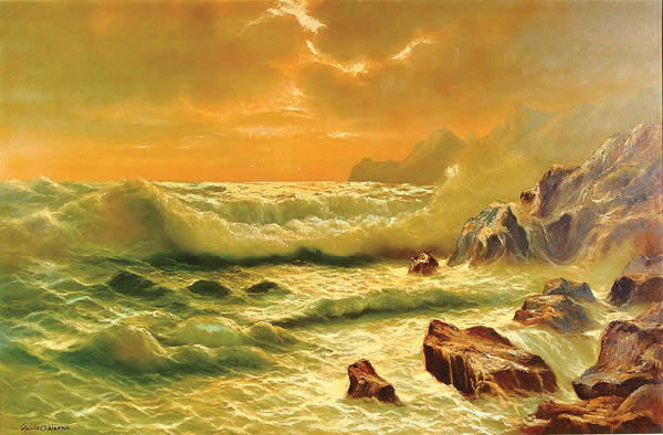 GUIDO ODIERNA (Italian 1913-1991) "Crashing Waves