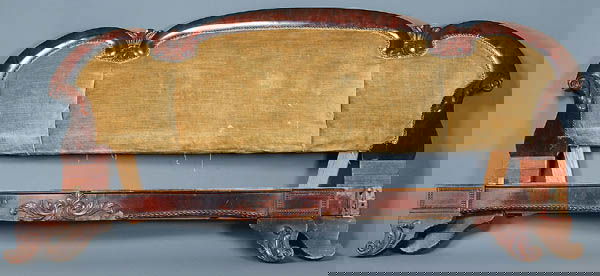 A 19TH C. EMPIRE STYLE MAHOGANY DAY BED circa 184: A 19TH C. EMPIRE STYLE MAHOGANY DAY BED circa 1840's comprising the frame only. H.41"xW.84". Estimate $100-$200