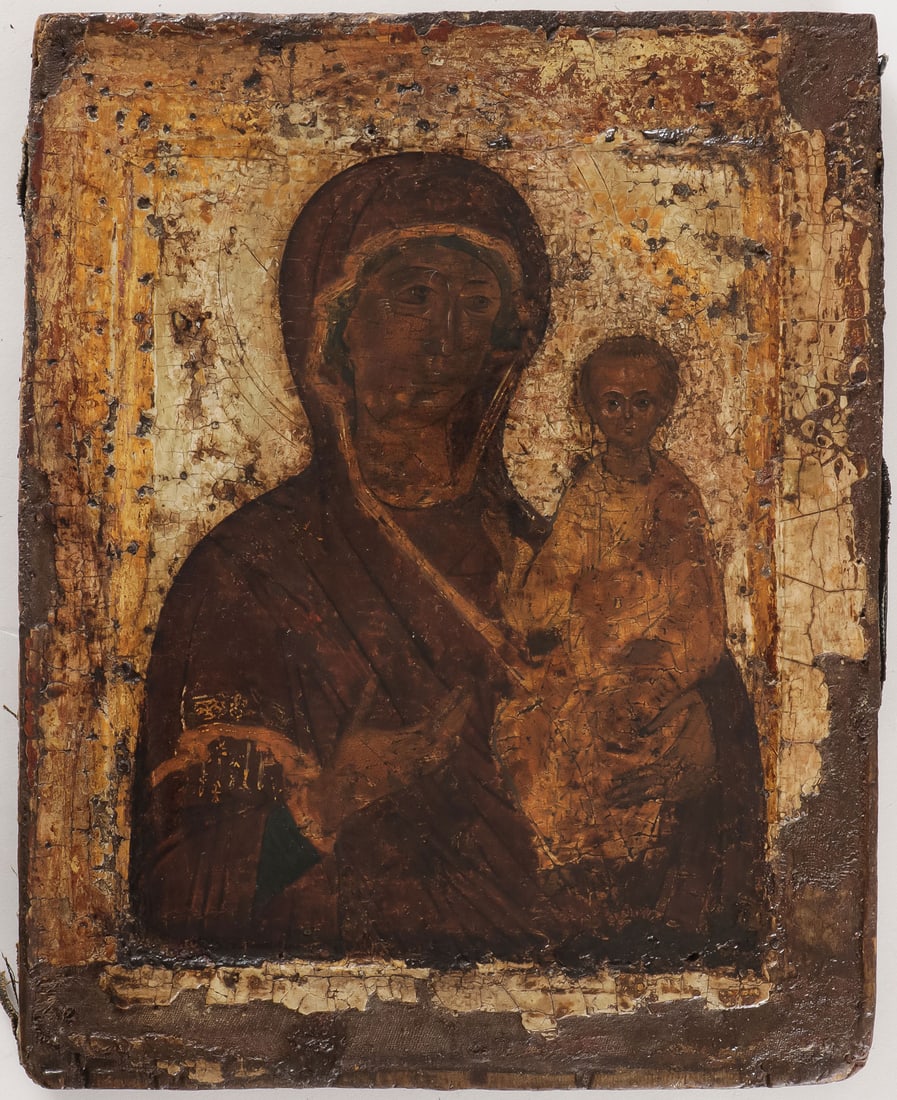 EARLY RUSSIAN ICON SMOLENSK MOTHER OF GOD (1 of 2)