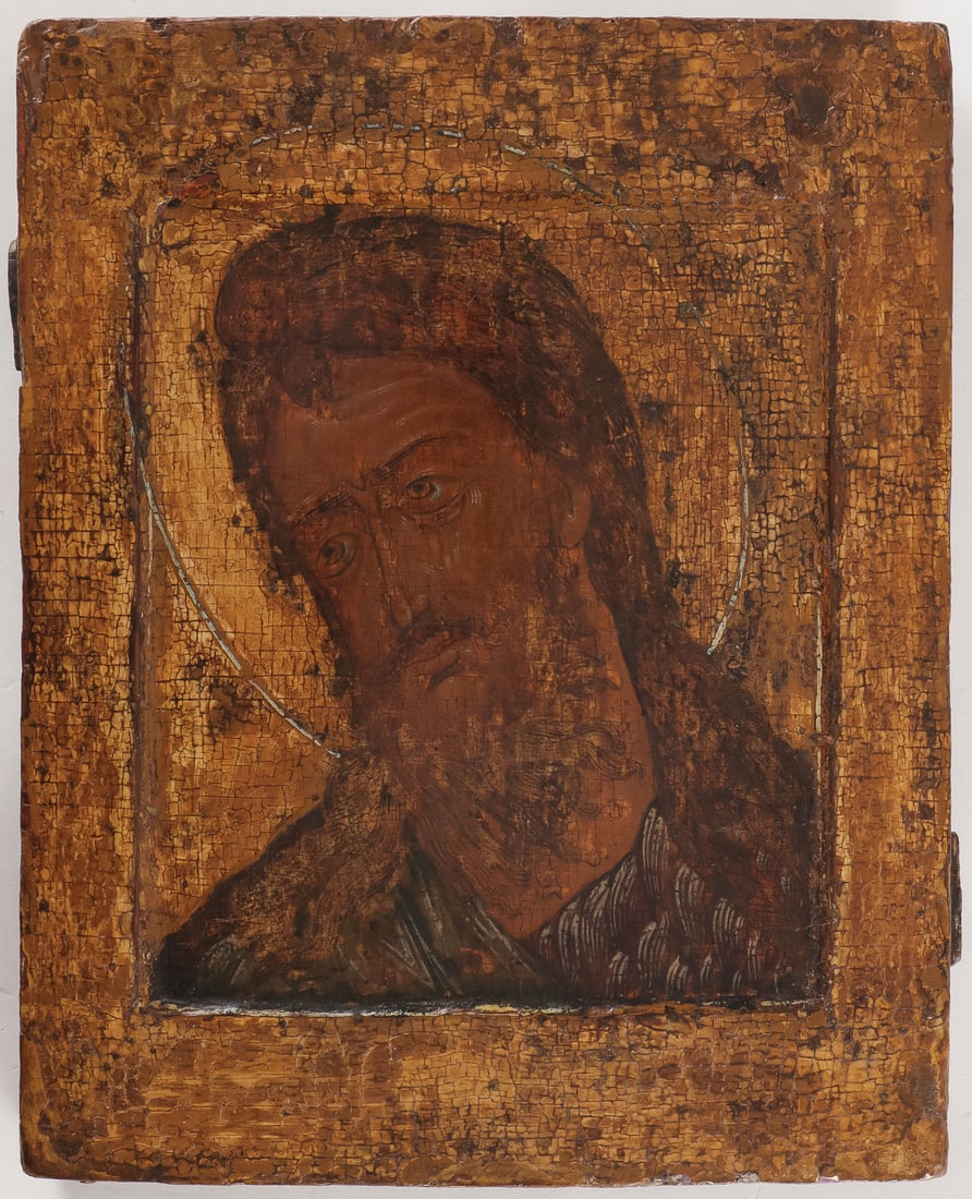 A RUSSIAN ICON OF ST. JOHN THE FORERUNNER (1 of 2)