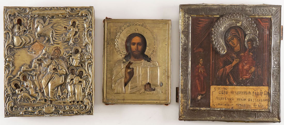THREE RUSSIAN ICONS 19TH CENTURY (1 of 4)