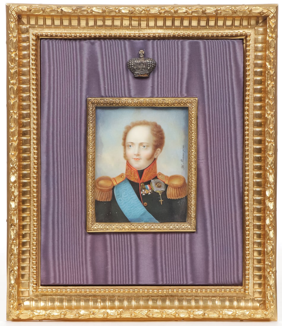 VERY FINE SIGNED PORTRAIT OF TSAR ALEXANDER I (1 of 2)
