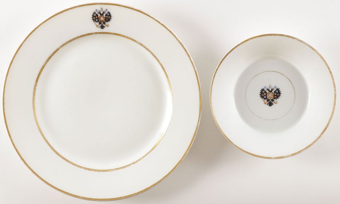 TWO IMPERIAL RUSSIAN GATCHINA SERVICE PLATES (1 of 2)