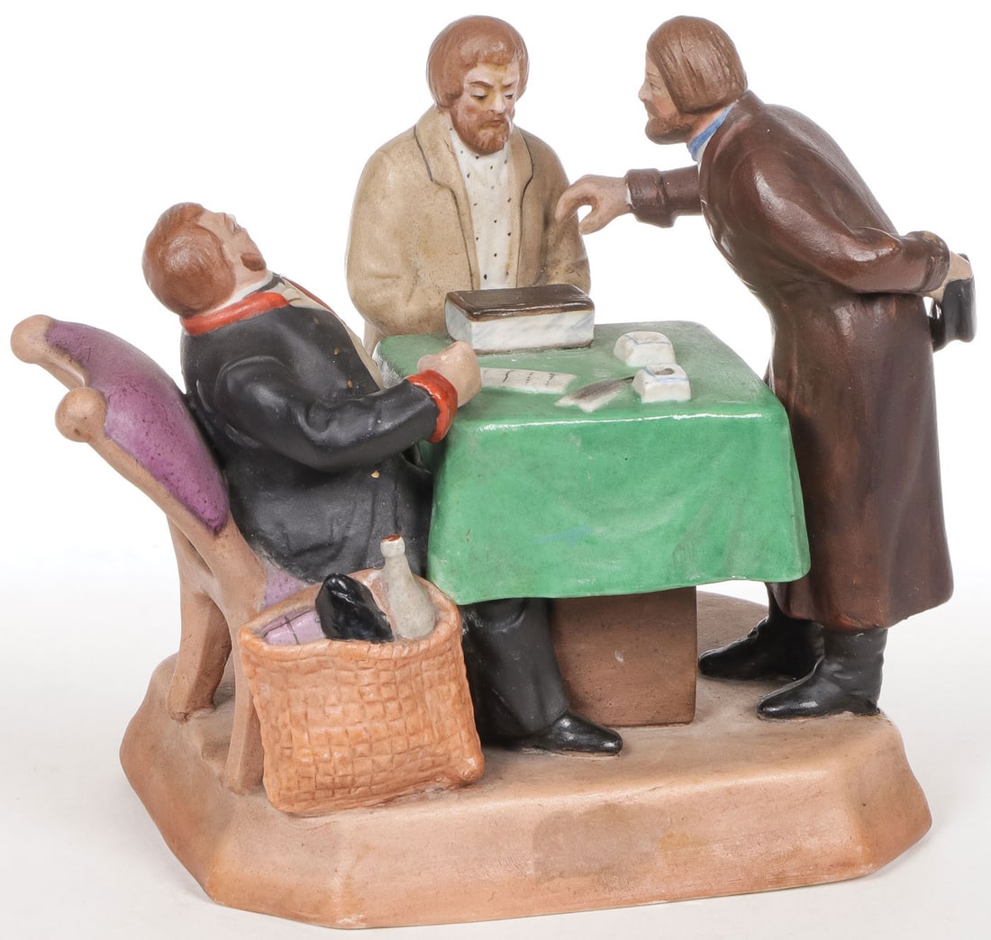 RUSSIAN PORCELAIN FIGURAL GROUP, GARDNER C. 1860 (1 of 3)