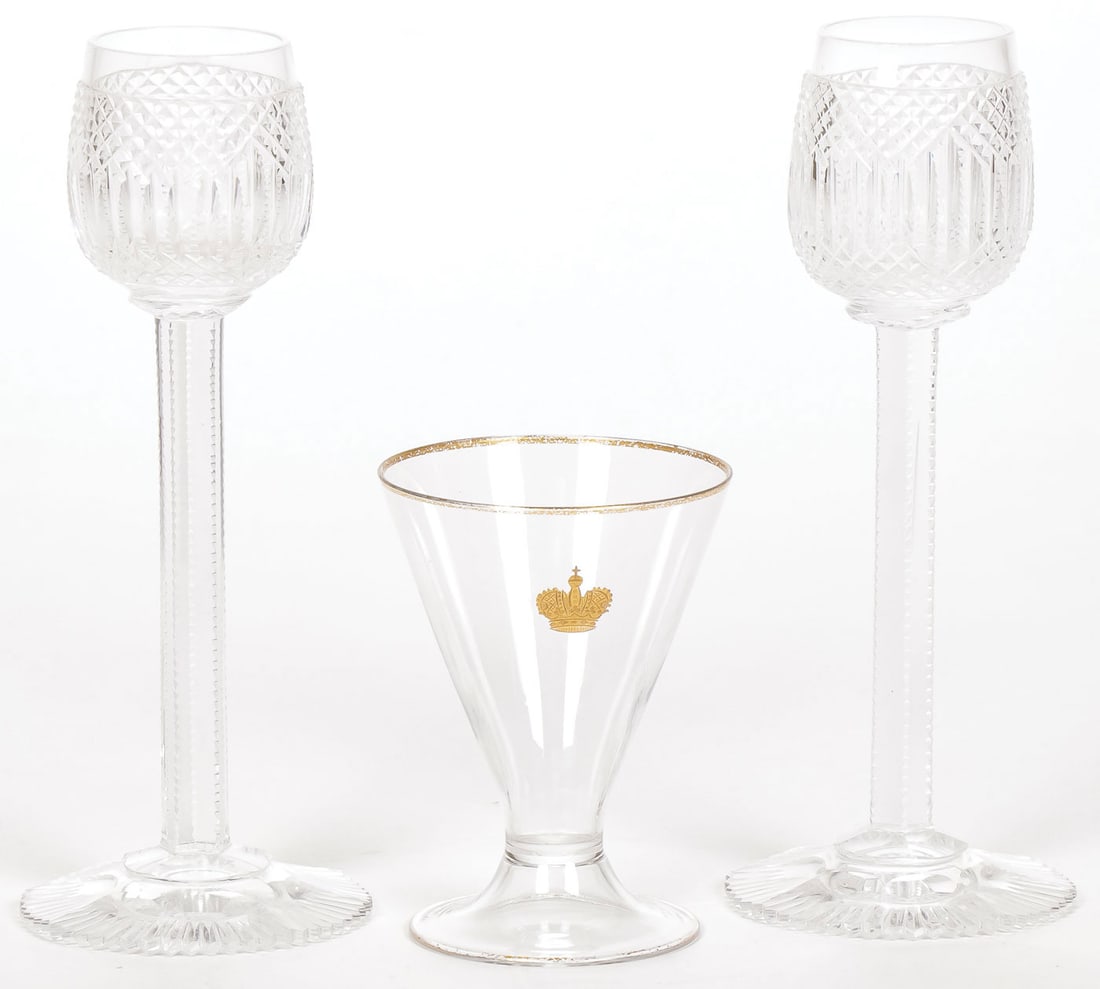 RUSSIAN YUSPUPOV CRYSTAL STEMWARE, 19TH C (1 of 1)