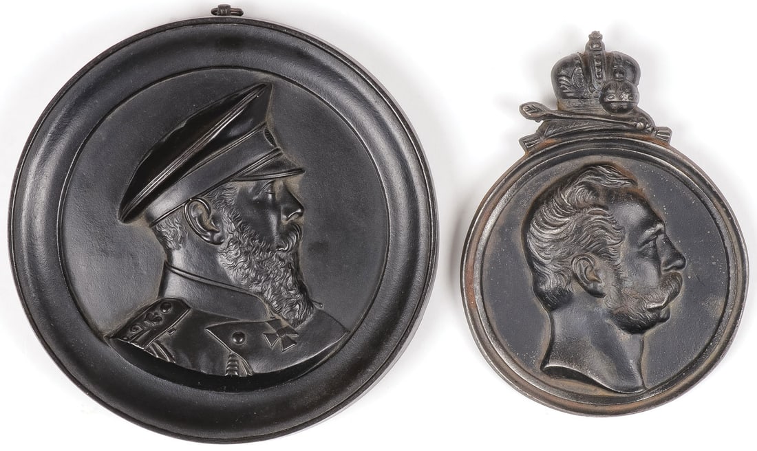 PAIR OF RUSSIAN CAST IRON PLAQUES, KASLI, 19TH C (1 of 3)