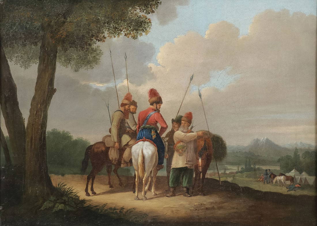 19th C. Russian Cossack Painting Auction