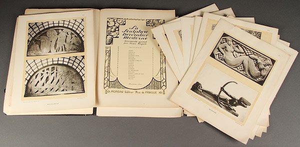 BOOK HENRI RAPIN, LA SCULPTURE DECORATIVE MODERNE: HENRI RAPIN, LA SCULPTURE DECORATIVE MODERNE AND LA SCULPTURE DECORATIVE A L'EXPOSITION DES ARTS DECORATIFS DE 1925, PARIS. Containing depictions of contemporary sculpture by artists such as Bouraine,
