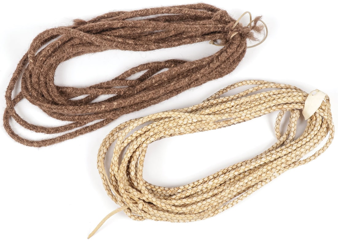 HORSEHAIR AND HIDE ROPES: HORSEHAIR AND HIDE ROPES. Greatest length 43 feet 2 inches. SHIPPING NOTICE: Except for large, oversized items, Jackson's is your sole and only source for one stop packing and shipping. With over 50 y