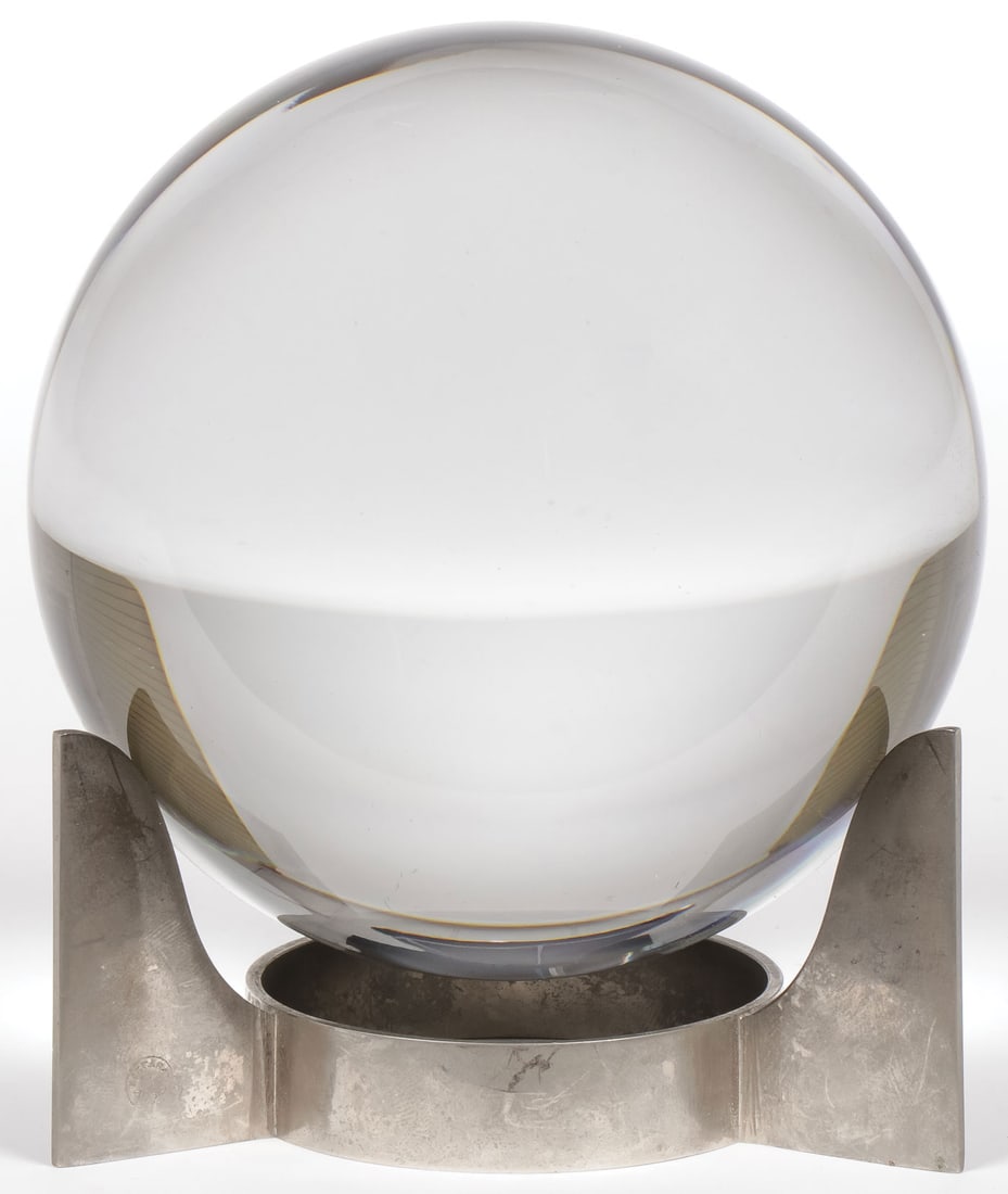 BACCARAT CRYSTAL SIRIUS BALL WITH STAND: BACCARAT CRYSTAL SIRIUS BALL WITH STAND. Both ball and stand marked baccarat, diameter approximately 4 inches. SHIPPING NOTICE: Except for large, oversized items, Jackson's is your sole and only sourc
