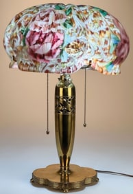 PAIRPOINT PUFFY LAMP WITH VENICE SHADE