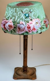 PAIRPOINT PUFFY HUMMINGBIRD LAMP