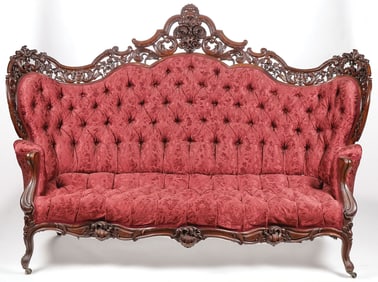 J. & J. W. MEEKS ROSEWOOD ROCOCO REVIVAL SOFA