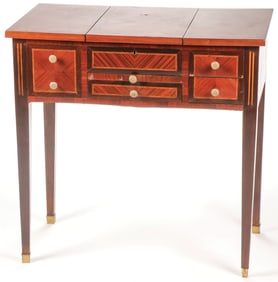 GEORGE III CAMPAIGN MAHOGANY DRESSING STAND