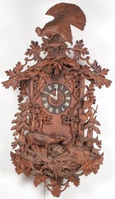 VERY FINE SWISS CARVED BLACK FOREST CUCKOO CLOCK