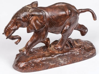 RARE BARYE ELEPHANT BRONZE