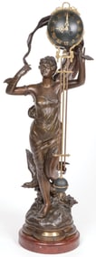 IMPRESSIVE FRENCH FIGURAL MYSTERY CLOCK, C.1890