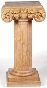 CARVED MARBLE PEDESTAL STAND