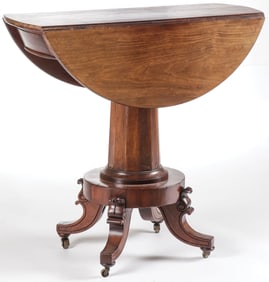 SHERATON DROP LEAF PEDESTAL TABLE