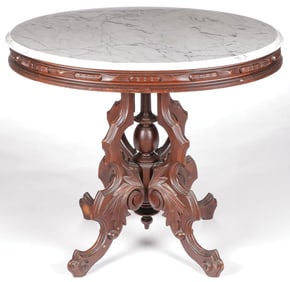 WALNUT VICTORIAN PARLOR TABLE