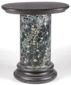 IMPRESSIVE SLATE AND MARBLE LAMINATED PEDESTAL