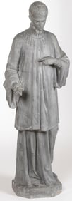 ZINC GARDEN STATUE OF ST. ALOYSIUS GONZAGA
