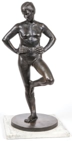 STANDING FEMALE NUDE BRONZE