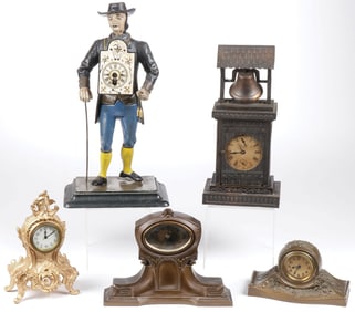 5 VINTAGE NOVELTY CLOCKS
