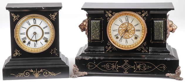 2 ANSONIA MANTEL CLOCKS