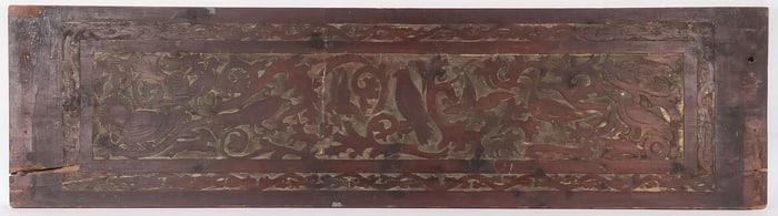 CARVED RELIEF WOOD DECORATIVE PANEL, 19TH C