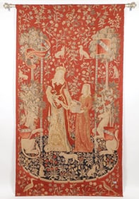 A BELGIAN TAPESTRY OF THE LADY AND THE UNICORN