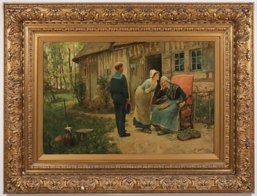 GREAT SIGNED FRENCH PAINTING, 1884