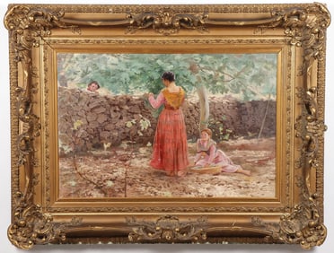 BEAUTIFUL GARDEN LANDSCAPE 19TH C