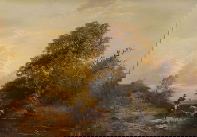 19TH CENTURY PASTORAL LANDSCAPE WEBER