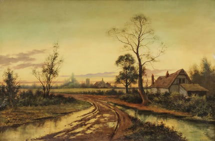 SIGNED ENGLISH LANDSCAPE, CIRCA 1880