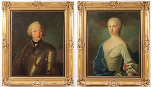 A PAIR OF SWEDISH PORTRAITS 19th/20th CENTURY
