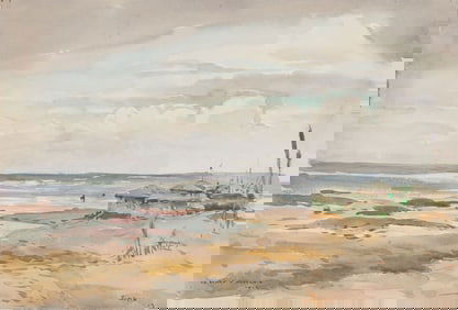 GUSTAV MOSSA PAINTING SIGNED & DATED 1915