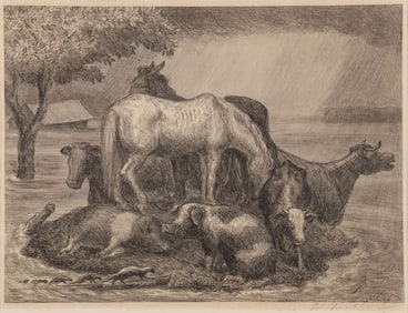 ORIGINAL JOHN STEUART CURRY SIGNED AAA PRINT