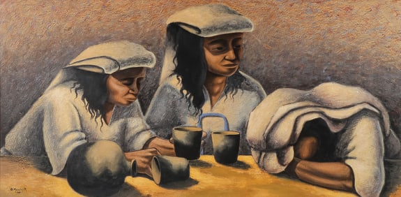 MID CENTURY SIGNED LATIN AMERICAN PAINTING