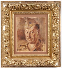 SIGNED & DATED PAINTING OF SOLDIER