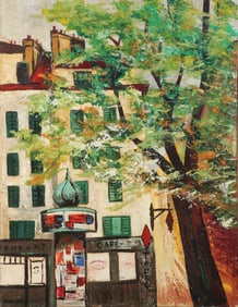 GOOD FRENCH MODERNIST PAINTING SIGNED & DATED