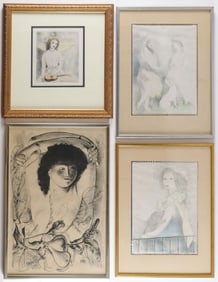 3 FRAMED MARIE LAURENCIN LITHOGRAPHS