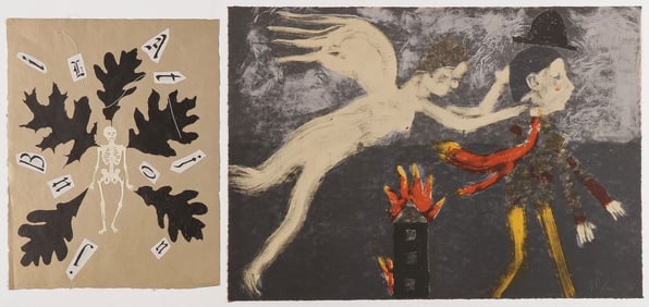 TWO SIGNED MODERN ART WORKS, TAMARIND COLLECTION