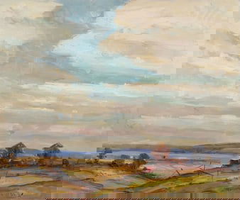 SIGNED HOOSIER SCHOOL ORIGINAL OIL PAINTING