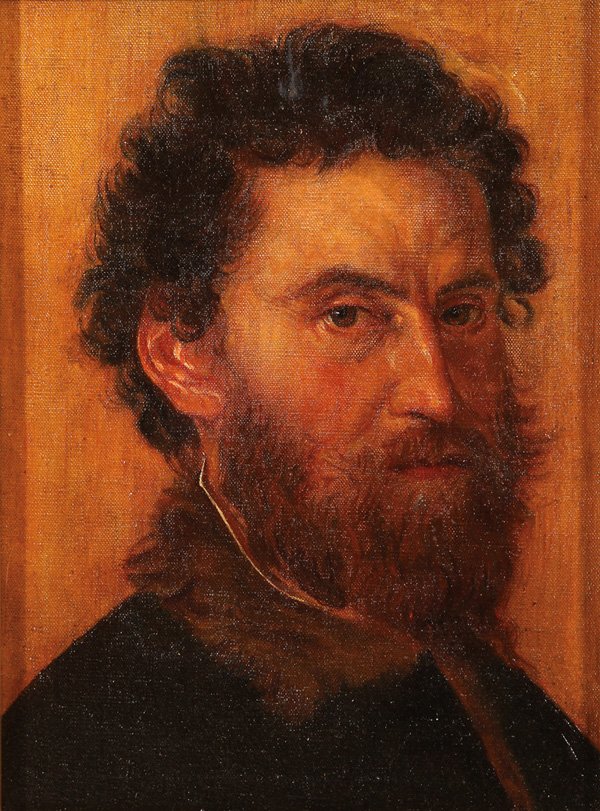 ITALIAN OIL PORTRAIT PAINTING: After GIORGIO BARBARELLI GIORGIONE (Italian 1478-1511) Self Portrait Oil on canvas 12.7 inches x 9.4 inches (32 x 24 cm)
